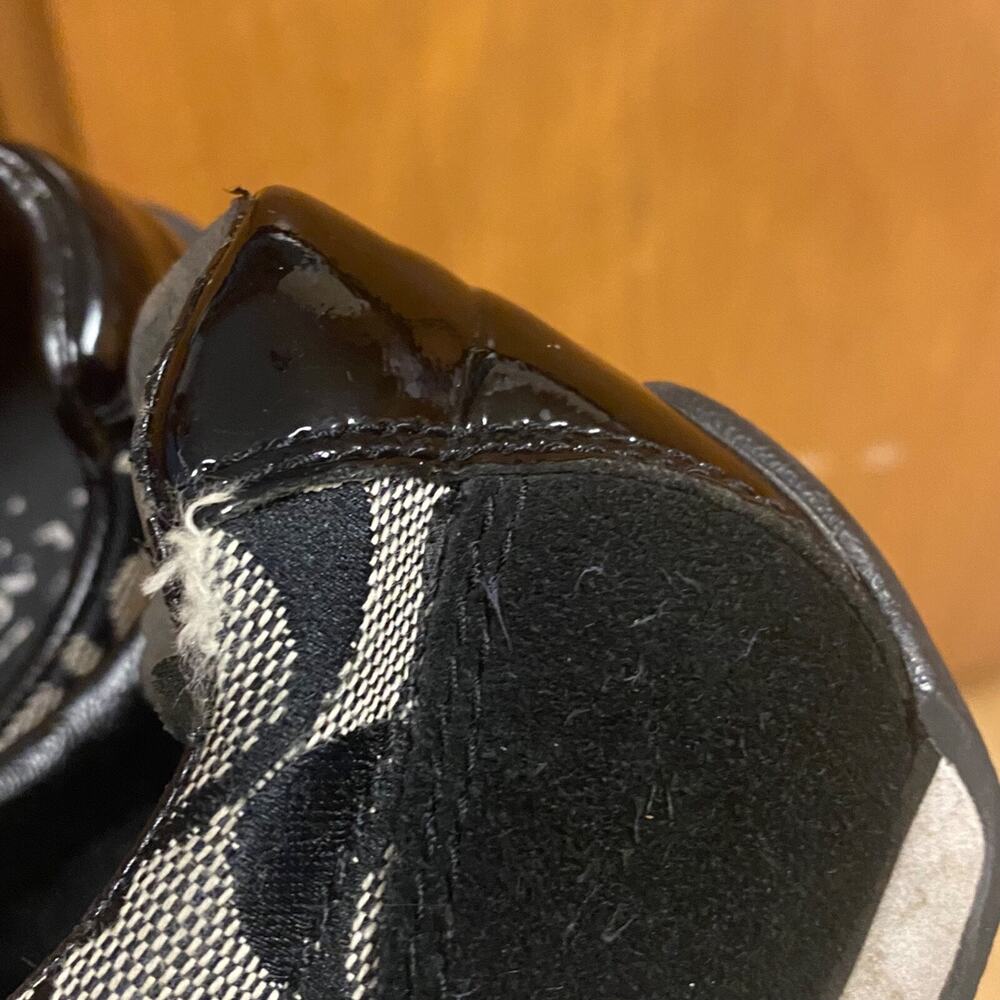 COACH Size 6.5M Jenney No Lace Strap On Sneakers Shoes Women's Casual Canvas - Picture 8 of 11